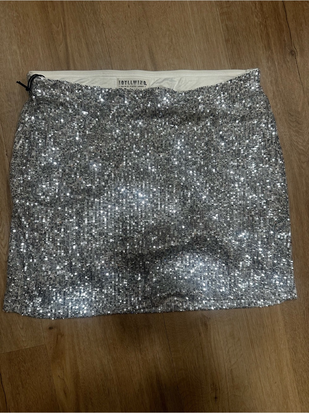 Idyllwind Silver Sequin Mini Skirt